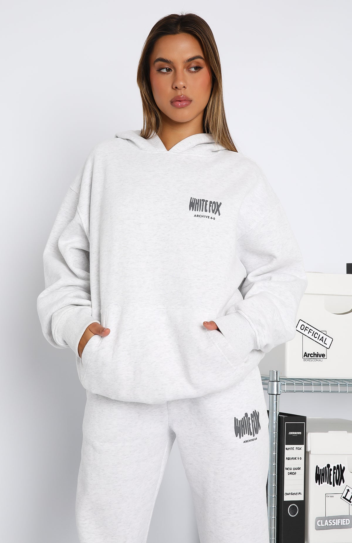 Archive 6.0 Oversized Hoodie Haze | White Fox Boutique