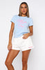 With Love & Kisses Relaxed Baby Tee Baby Blue