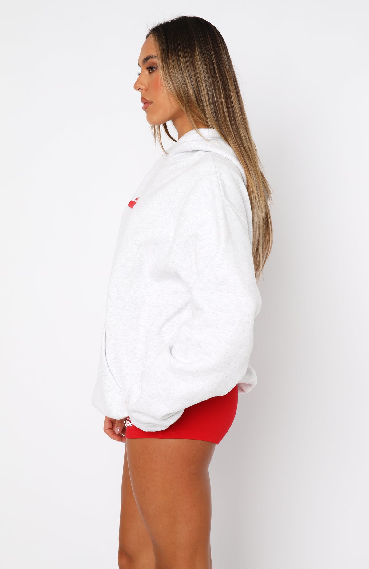 With Love In The Moment Oversized Hoodie Grey Marle | White Fox Boutique