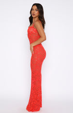 All My Life Lace Maxi Dress Burnt Orange