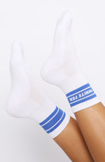 Count On It Socks White/Blue