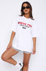 A Power Move Oversized Tee White