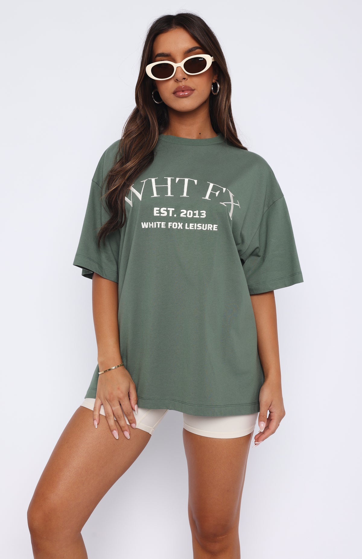 Caught Up On It Oversized Tee Dusty Olive | White Fox Boutique