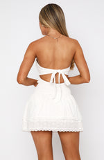 Seeking You Strapless Mini Dress White