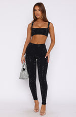 Running Late Embellished Pants Black