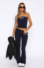 A Power Move Strapless Top Navy