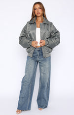 Burning For You Bomber Jacket Khaki