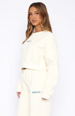 Trading Places Cropped Sweater Cream