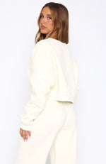Trading Places Cropped Sweater Cream