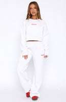 Trading Places Wide Leg Sweatpants Grey Marle