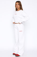 Trading Places Wide Leg Sweatpants Grey Marle