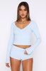 Girl Talk Pyjama Set Baby Blue