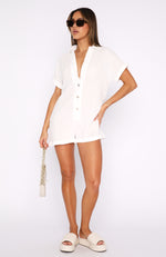 Higher Power Playsuit White