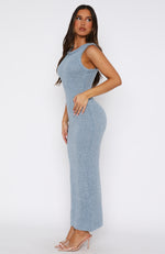 Have Your Attention Maxi Dress Frosty Blue