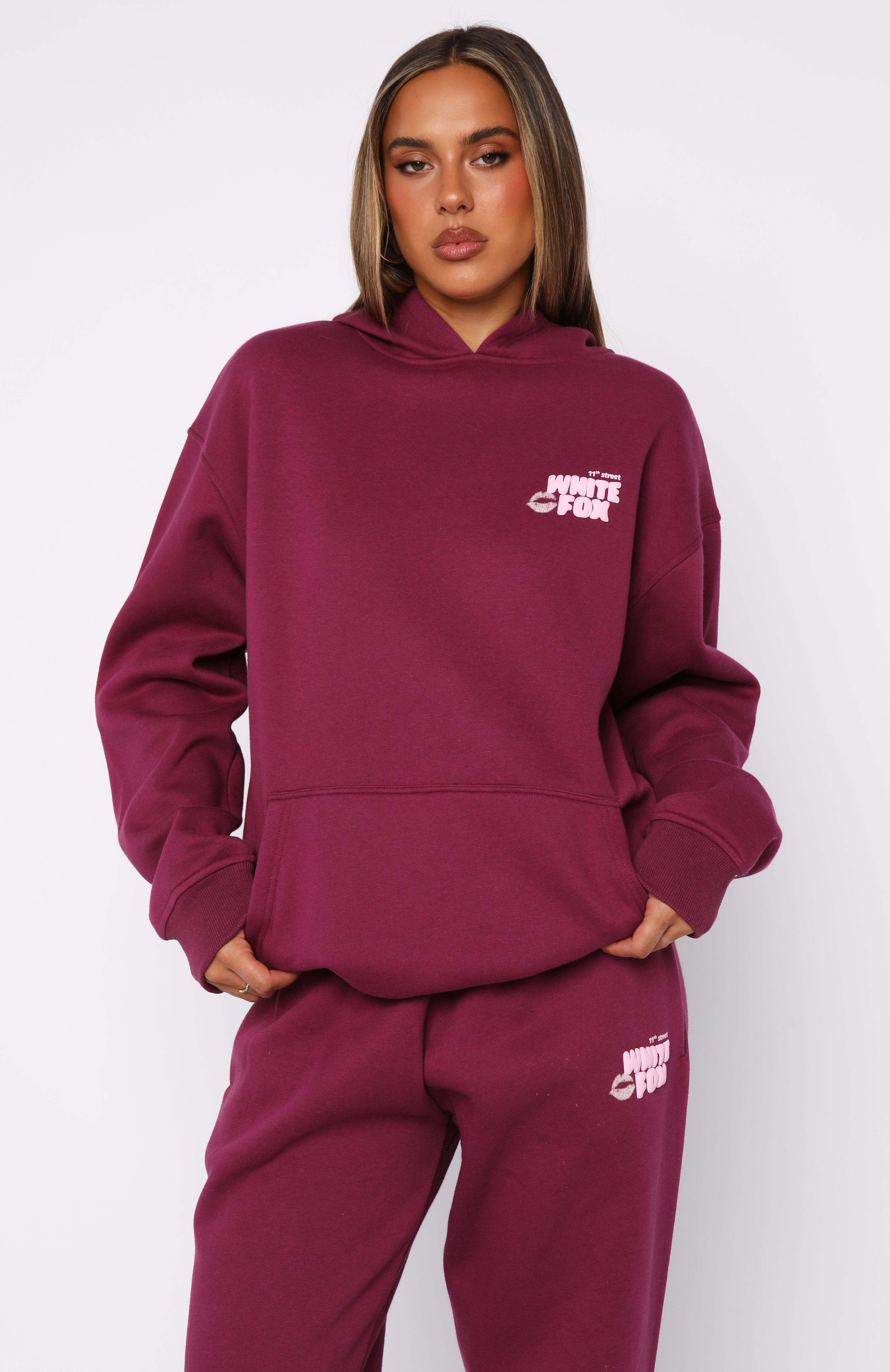 11th Street She's So Lucky Oversized Hoodie Blueberry Twist