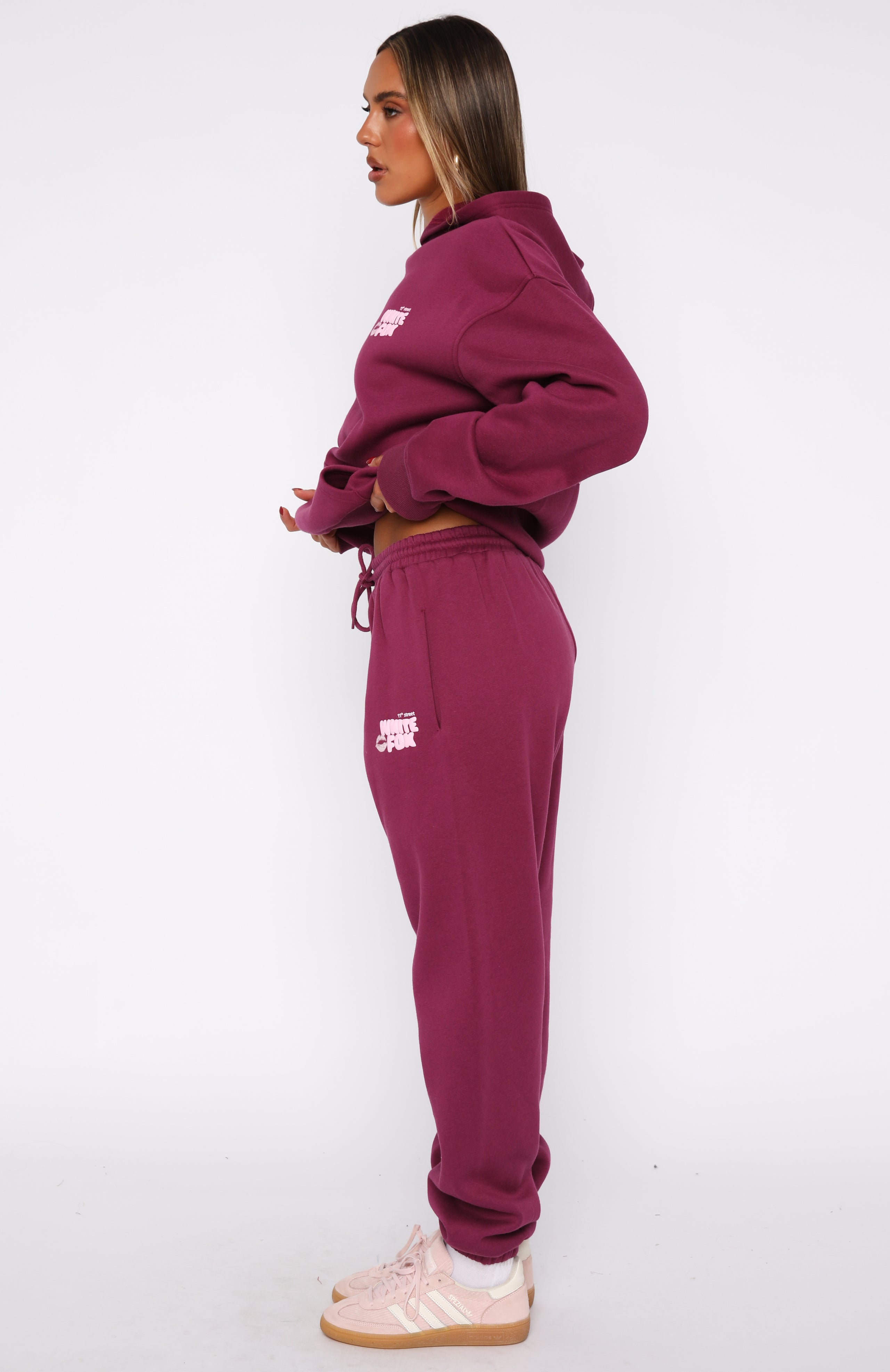 11th Street Sweet Kisses Sweatpants Very Berry | White Fox Boutique