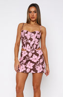 Love On Top Mini Skirt Cocoa Blush