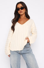 Aligned With You Sweater Cream