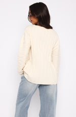Aligned With You Sweater Cream