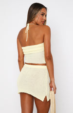 Too Busy To Care Halter Top Lemon