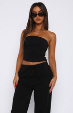 Believe In You Strapless Top Black