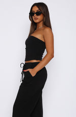 Believe In You Strapless Top Black