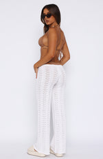 Time To Relax Crochet Pants White