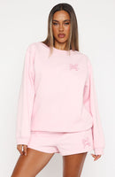 Love You Forever Oversized Sweater Pink