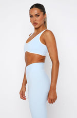 I'll Prove It Sports Crop Baby Blue/White