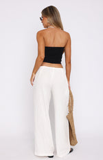 Burning Love Linen Pants White