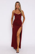 Sweet Skies Maxi Dress Burgundy