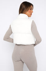 Chalet Girl Puffer Vest Off White