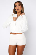Fill Me In Knitted Shorts White