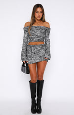 Ocean Drive Mini Skirt Charcoal Marle