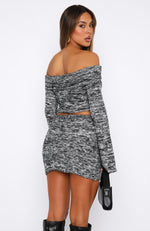 Ocean Drive Mini Skirt Charcoal Marle