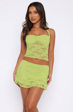 It Goes Like This Lace Top Matcha
