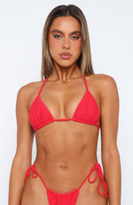 Emo Boy Bikini Top Red