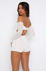 Outta My System Lace Playsuit White