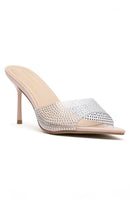 Out & About Heels Nude Patent Diamante