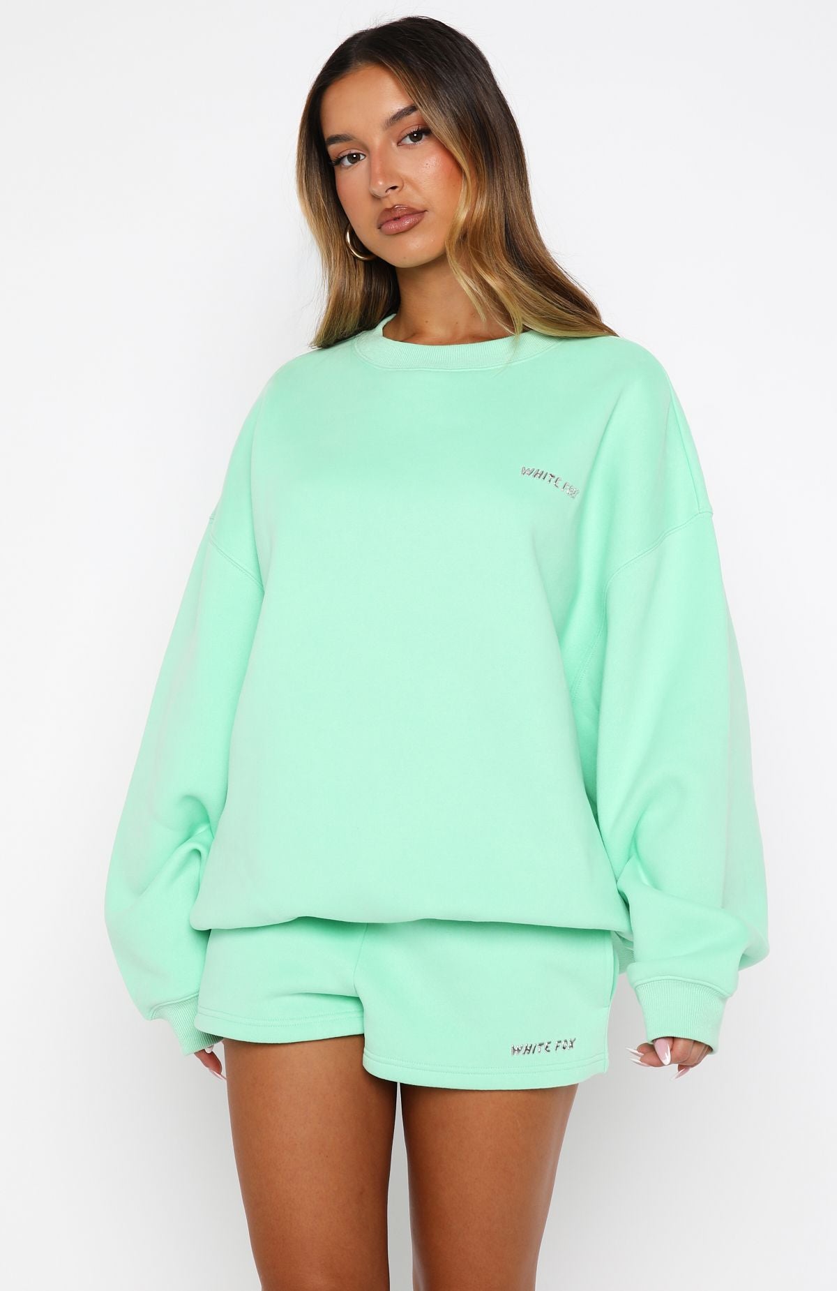 Test Drive Oversized Sweater Mint | White Fox Boutique