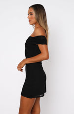 Got The Talent Off Shoulder Mini Dress Black