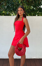 It's Up To Me Halter Mini Dress Red