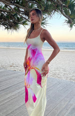 Feeling The Heat Maxi Dress Lemon Spritz