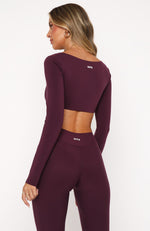 Thriving Long Sleeve Crop Plum