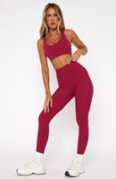 Go Getter High Waisted Leggings Berry