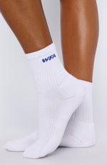 WFA Socks White/Cobalt