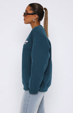 Be In The Moment Oversized Sweater Teal