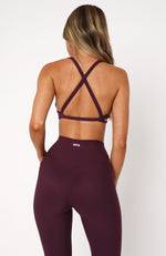 Race Me Sports Bra Plum