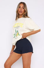 Doesn't Feel Right Booty Shorts Navy