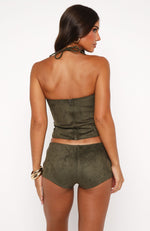 Don't Speak Suede Bustier Cactus